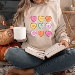Be Mine Sweatshirt, Conversation Hearts Shirt, XOXO Hoodie, Valentines Day Hoodie, Couple Hoodie, Gift For Her, Gift For Valentine Hoodie