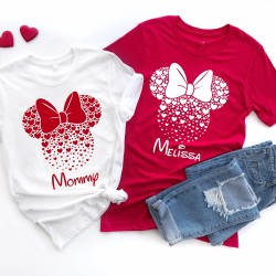 Disney Minnie Mickey Heart Family Shirt, Disney Vacation Shirt, Hearts Inside Minnie's Head Shirt, Family Vacation Tee