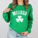 Personalized Last Name St Patrick's Day Distressed Custom Irish Sweatshirt, Drinking Sweatshirt Parade Hoodie, Irish Clover Vintage Shamrock