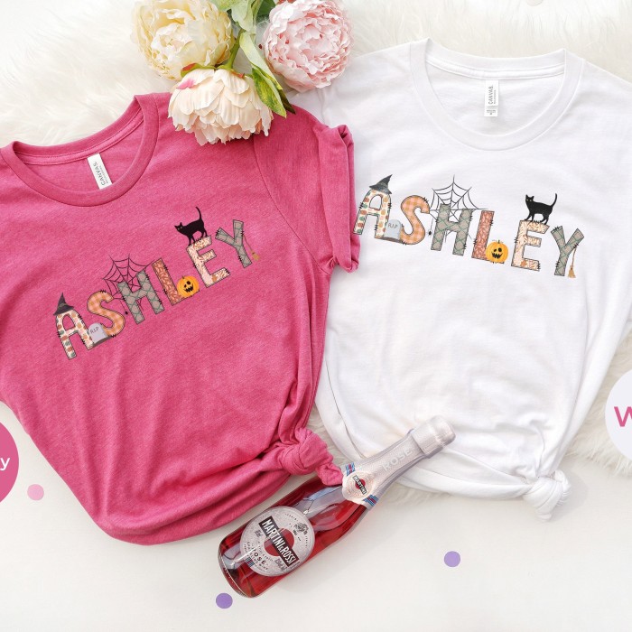 Personalized Halloween Name Shirt - Cute Halloween Name Shirt, Custom Halloween Name Shirt, Custom Grandma Nana Mimi Shirt