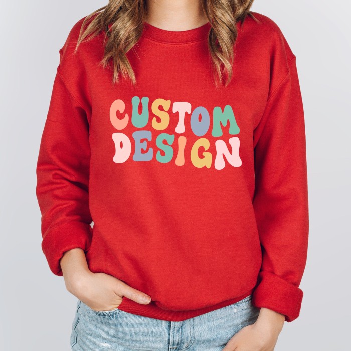 Personalized Trendy Crewneck Custom Design, Custom Retro Sweatshirt T Shirt, Groovy Tee Personalized Text Matching Family Your Design Here