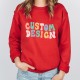 Personalized Trendy Crewneck Custom Design, Custom Retro Sweatshirt T Shirt, Groovy Tee Personalized Text Matching Family Your Design Here