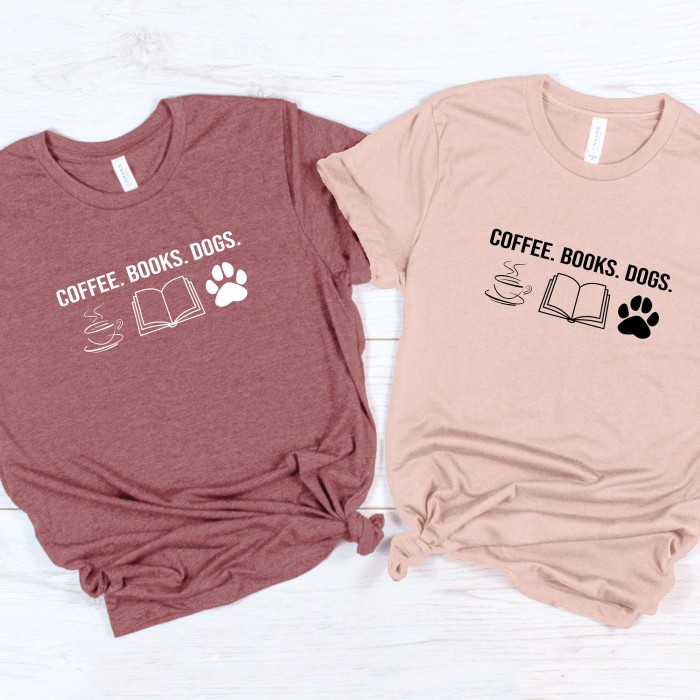Coffee Books Dogs Shirt, Coffee Lover Shirt, Coffee T-shirt Dog Lover Shir,t Book Lover Shir, Weekend Shirt, Book Lover Gift