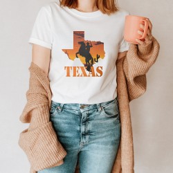 Vintage Texas Map Shirt, Western Shirt, National Park Tee, Western Cowboy Shirt, Cactus Shirt, Cowgirl Graphic Tee, Boho Tee