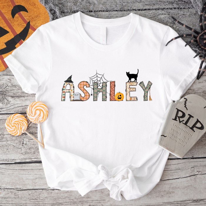 Personalized Halloween Name Shirt - Cute Halloween Name Shirt, Custom Halloween Name Shirt, Custom Grandma Nana Mimi Shirt