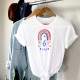 Personalized Rainbow Birthday Kids Shirt, 3 Birthday Girl Shirt, 3rd Birthday Shirt, Sixth Birthday Gift, 3rd Birthday Party