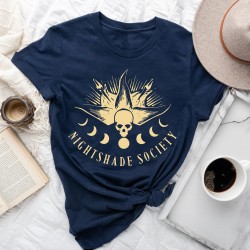 Nightshade Society T-Shirt, Wednesday Addams Shirt, Addams Family Shirt, Gothic Shirt, Skull Shirt, Wednesday Shirt, Wednesday Society Tee