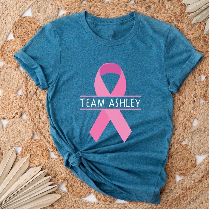 Personalized Team Cancer T-shirt, Custom Breast Cancer T-shirt, Motivational T-shirt, Cancer Awareness T-shirt, Cancer Support Team Shirt