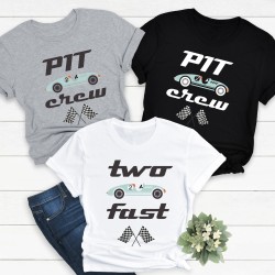 Custom Race Car Birthday Shirt, 2nd Birthday Shirt, Custom Pit Crew Shirts, Matching Family Birthday Tee, Birthday Boy Tee, Pit Crew Birthday Shirt