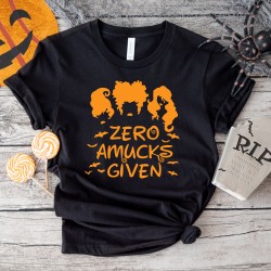 Zero Amucks Given Shirt, Halloween Party Shirts, Hocus Pocus Shirts,Sanderson Sisters Shirts,Halloween Outfits, Halloween Funny Shirt Zero Amucks Given Shirt, Halloween Party Shirts, Hocus Pocus Shirts,Sanderson Sisters Shirts,Halloween Outfits, Halloween Funny Shirt