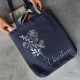 Personalized Birth Month Flower Tote Bag, Gift Custom Floral Bag, Custom Name Shopper Aesthetic Tote Bag Flower