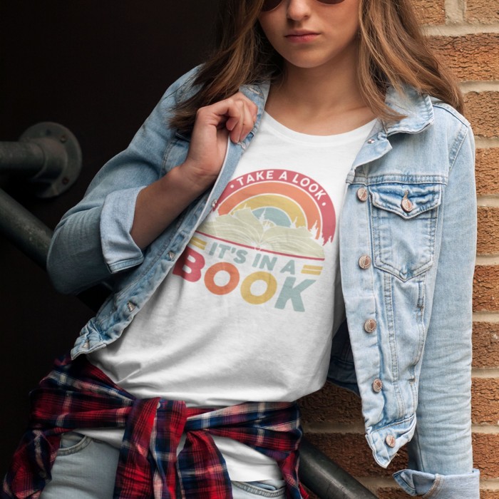 Reading Rainbow Shirt, Take a Look It’s in a Book Shirt, Reading Vintage Retro Rainbow Shirt, Reading Book Gift Shirt, Book Lover T-Shirt