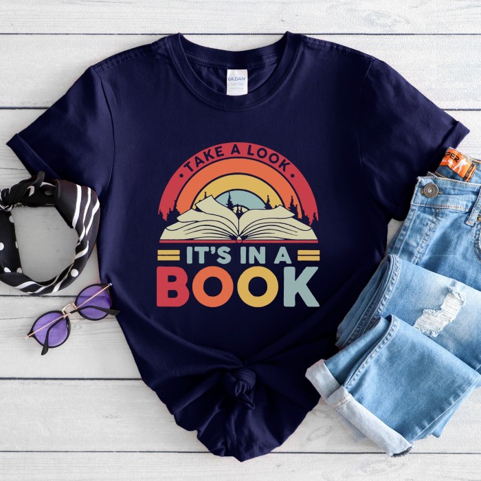 Reading Rainbow Shirt, Take a Look It’s in a Book Shirt, Reading Vintage Retro Rainbow Shirt, Reading Book Gift Shirt, Book Lover T-Shirt