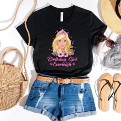 Personalized Birthday Girl Shirt, Custom Birthday Girl Shirt, Birthday Blonde-African American-Brunette Shirt, Birthday Family Matching Tees