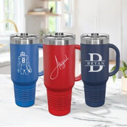 Personalized Laser Engraved Tumbler With Straw, Custom Company Logo Team Player Name Tumbler, Stainless Steel Insulated Tumbler, Bulk Order