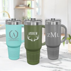 Personalized Laser Engraved Tumbler With Straw, Custom Company Logo Team Player Name Tumbler, Stainless Steel Insulated Tumbler, Bulk Order