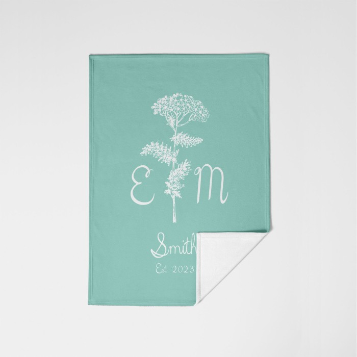 Personalized Family Name Quilt, Last Name Initials Woven Tapestry, Wedding Anniversary Gift, Christmas Present For Family, Gift For Mom