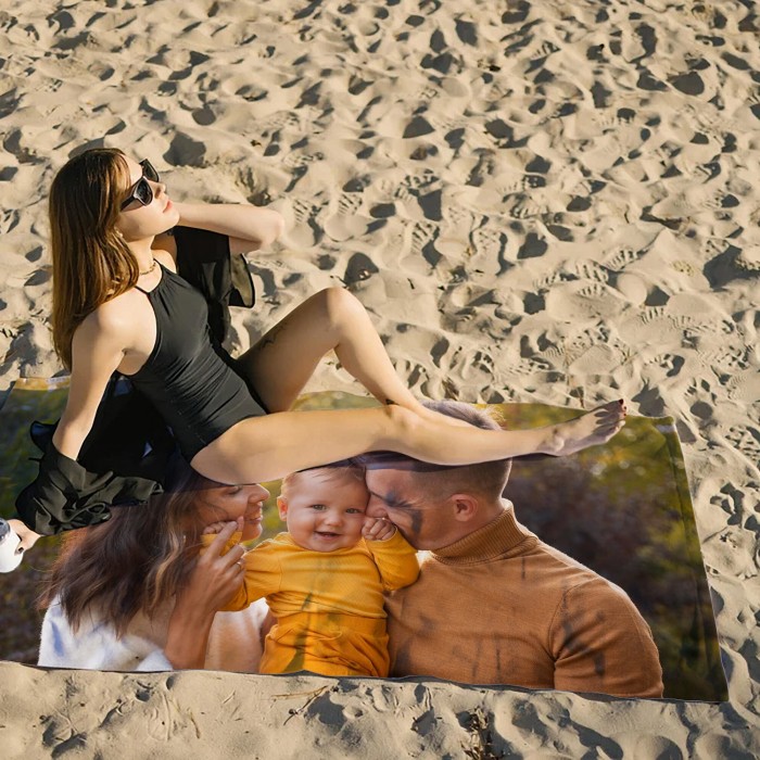 Custom Photo Beach Towel, Personalized Photo Pool Towel, Modern Stylish Soft Comfortable Couple Picture Beautiful Towel, Gift For Her Custom Photo Beach Towel, Personalized Photo Pool Towel, Modern Stylish Soft Comfortable Couple Picture Beautiful Towel, Gift For Her
