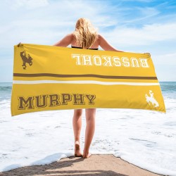 Team Members Name Personalized Pool Towel, Custom Name Beach Towel, School Team Name Towels, Towel For Sport Teams, Baseball Team Towel