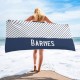 Colorful Customized Pool Towel, Custom Text Beach Towel, Bachelorette Bride Beach Towel, Present For Her