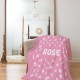 Personalized Name Blanket, Custom Throw Blanket, Learning Letters, Baby Blanket with Name, Fleece/Sherpa/Minky Baby Blanket