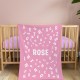 Personalized Name Blanket, Custom Throw Blanket, Learning Letters, Baby Blanket with Name, Fleece/Sherpa/Minky Baby Blanket