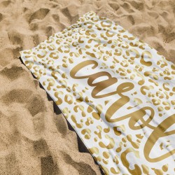 Custom Sparkling Beach Towel with Name, Personalized Glitter Bath Pool Towel, Bride Bachelorette Towel, Anniversary Gift, Vacation Gift