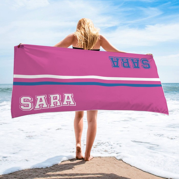 Team Members Name Personalized Pool Towel, Custom Name Beach Towel, School Team Name Towels, Towel For Sport Teams, Baseball Team Towel