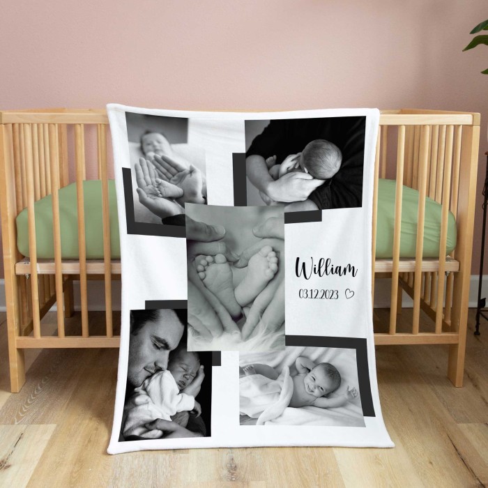 Personalized Blanket, Custom Valentine's Day Gift, Photo Collage Blanket, Christmas Gift, Handmade Home Decor, Gift For Mom, Christmas Gift
