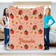Customized Name Blanket, Personalized Blanket with Fruit , Blanket Gift, Baby Blanket, Kids Blanket, Personalized Gift, Sherpa Blanket, Minky Blanket