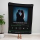 Custom Music Player Blanket, Music Blanket with Photo, Anniversary Gift, Couple Gift, Sherpa/Minky, Valentine's Day Gift, Gift for Friend
