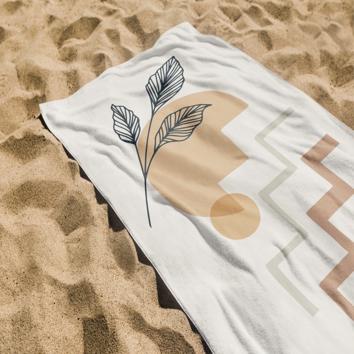 Customized Name Bohemian Beach Towel, Personalized Retro Pool Towel, Bride Beach Towel, Anniversary Towel, Present For Her