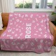 Personalized Name Blanket, Custom Throw Blanket, Learning Letters, Baby Blanket with Name, Fleece/Sherpa/Minky Baby Blanket