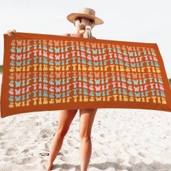Swiftie Beach Towel, Swifty Fan Pool Towel, Eras 2023 Bath Pool Concert Towel, Vacation Gift for Her, Fan Merch Towel