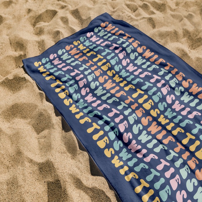 Swiftie Beach Towel, Swifty Fan Pool Towel, Eras 2023 Bath Pool Concert Towel, Vacation Gift for Her, Fan Merch Towel