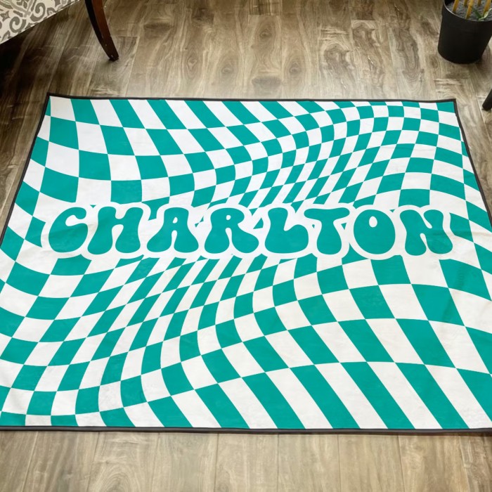 CUSTOM RETRO Picnic Blanket, Foldable with Carrying Strap, Ideal for Camping, Beach, and Outdoor Fun, Water-Resistant and Easy to Clean