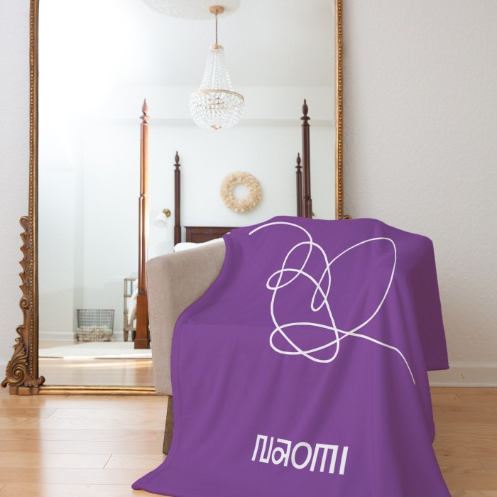 Personalized BTS Blanket with Your Name Korean Font, Custom BTS Blanket, BTS Love Yourself, Valentines Gift, Couple Gift Fleece/Sherpa/Minky Personalized BTS Blanket with Your Name Korean Font, Custom BTS Blanket, BTS Love Yourself, Valentines Gift, Couple Gift Fleece/Sherpa/Minky