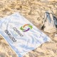 Custom Logo / Text Name Beach Towel, Personalized Design Pool Towel, Bath Pool Towel, Bride Bachelorette Towel, Anniversary Gift