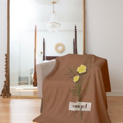 Customized Retro Blanket, Personalized Floral Name Blanket, Custom Blanket, Floral Blanket with Name, American Vintage Blanket,Fleece,Sherpa,Minky