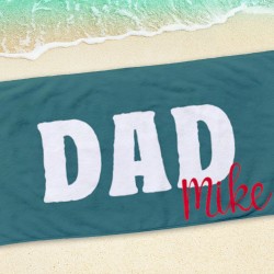Dad Beach Towel, Father's Day Gift Pool Towel, Personalized Beach Towel, Custom Name Towel, Gift For Dad, Beach Towel For Dad