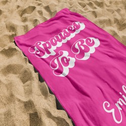 Spouses To Be, Custom Name Couple Towels, Colorful Personalized Beach Towel, Custom Pool Towel, Vacation Gift, Newlywed Gift