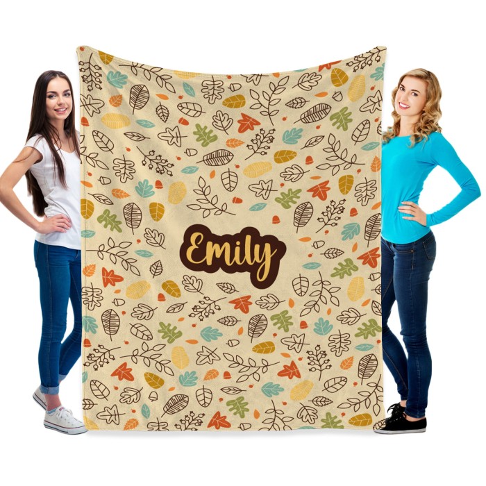 Customize Blanket Your Name, Personalized Floral Blanket With Name, Floral Blanket, Flower Personalized Blankets, Birthday Anniversary Gift