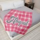 Personalized Checkered Name Blanket, Custom Text Throw, Fleece, Minky, Sherpa Cozy Plush Blanket, Gift For Her Him Personalized Checkered Name Blanket, Custom Text Throw, Fleece, Minky, Sherpa Cozy Plush Blanket, Gift For Her Him