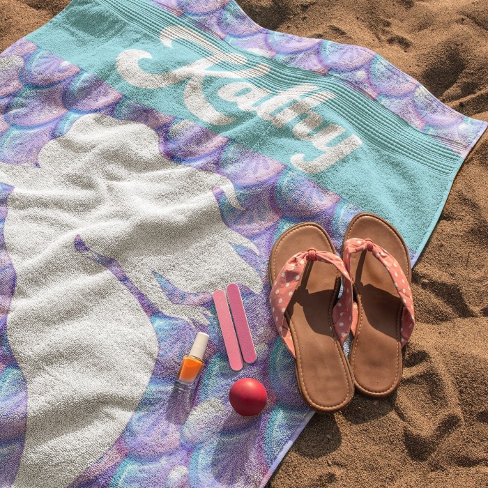 Custom Cute Mermaid Pool Towel, Personalized Mermaid Beach Towel, Customized Marine Beach Towel, Custom Bath Towel for Kids, Starfish Beach Towel Custom Cute Mermaid Pool Towel, Personalized Mermaid Beach Towel, Customized Marine Beach Towel, Custom Bath Towel for Kids, Starfish Beach Towel