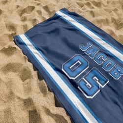 Custom Sport Name Beach Towel, Personalized Bath Towel, Custom Pool Towel, Name Bath Towel, Gift For Her, Vacation Birthday Gift, Fathers Day Gift