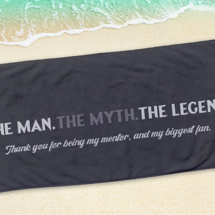 The Legend Beach Towel, Father's Day Gift Pool Towel, Personalized Beach Towel, Gift For Dad, Custom Father's Day Beach Towel with Name
