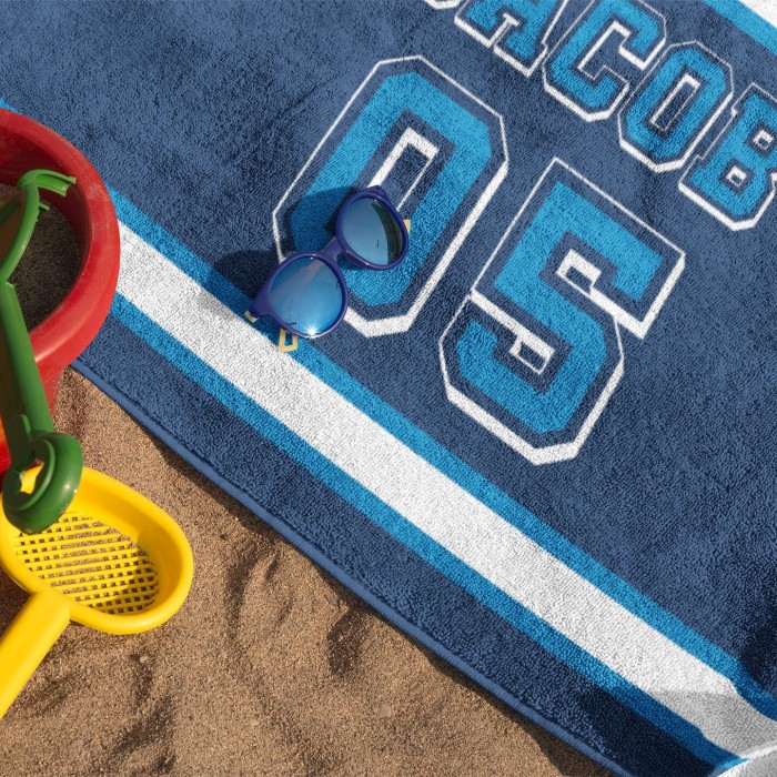Custom Sport Name Beach Towel, Personalized Bath Towel, Custom Pool Towel, Name Bath Towel, Gift For Her, Vacation Birthday Gift, Fathers Day Gift