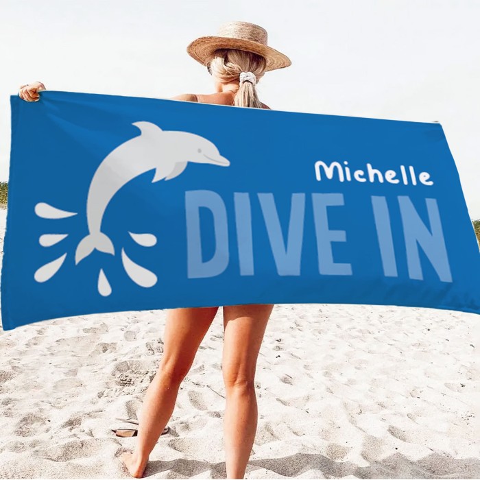 Colorful Dive In Name Beach Towel, Personalized Kids Pool Towel, Gift For Her, Vacation Birthday Gift, Present For Her Colorful Dive In Name Beach Towel, Personalized Kids Pool Towel, Gift For Her, Vacation Birthday Gift, Present For Her