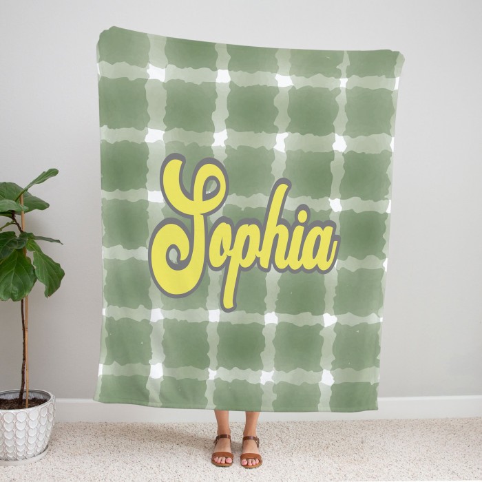 Personalized Checkered Name Blanket, Custom Text Throw, Fleece, Minky, Sherpa Cozy Plush Blanket, Gift For Her Him Personalized Checkered Name Blanket, Custom Text Throw, Fleece, Minky, Sherpa Cozy Plush Blanket, Gift For Her Him