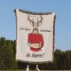Personalized Deer Woven Blanket, Custom Tapestry Woven, Gift for her, Gift for Grandma 